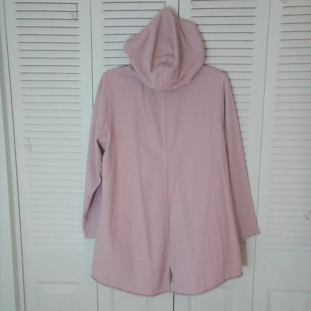 KLEEN M 100% COTTON LIGHT HOODIE HI LO KANGAROO POCKET RAW ROLLED EDGES LAVENDER - Picture 4 of 11